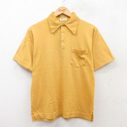 【50%OFF】70s 半袖ポロシャツ イエロー M | 古着