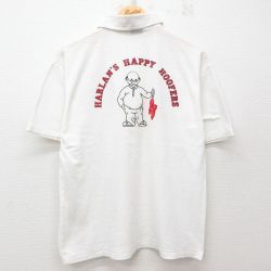 L★古着 スクリーンスターズ 半袖 ポロ シャツ メンズ 80年代 80s 男性 USA製 白 ホワイト 25jul23 中古 トップス