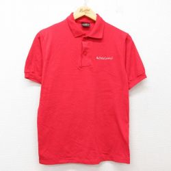 S★古着 半袖 ポロ シャツ メンズ 90年代 90s データゼネラル USA製 赤 レッド 25jul23 中古 トップス