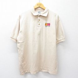 【50%OFF】XL★古着 半袖 ポロ シャツ メンズ 00年代 00s Greenidge コットン ベージュ カーキ 25jul26 中古 トップス