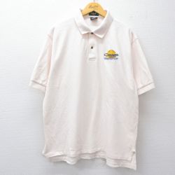 XL★古着 Dunbrooke 半袖 ポロ シャツ メンズ 90年代 90s Osage 鹿の子 大きいサイズ コットン USA製 生成り 25jul26 中古 トップス