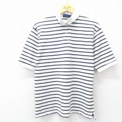 ベーシックエディションズ 90s 半袖ポロシャツ ホワイトボーダー L | 古着
