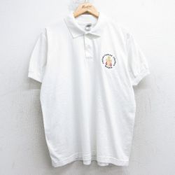 XL★古着 フルーツオブザルーム 半袖 ポロ シャツ メンズ 00年代 00s PRESBYTERIAN CHURCH 白 ホワイト 25jul31 中古 トップス