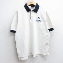 【50%OFF】XL★古着 半袖 ポロ シャツ メンズ 00年代 00s オレオ 鹿の子 大きいサイズ コットン 白 ホワイト 25jul31 中古 トップス