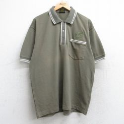 XL★古着 半袖 ポロ シャツ メンズ シドニー 濃緑 グリーン 25aug22 中古 トップス