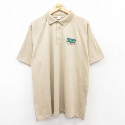 XL★古着 半袖 ポロ シャツ メンズ 80年代 80s DNR ラグラン 大きいサイズ USA製 ベージュ カーキ 25aug23 中古 トップス