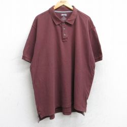 XL★古着 DULUTH 半袖 ポロ シャツ メンズ 鹿の子 大きいサイズ コットン エンジ 25aug23 中古 トップス