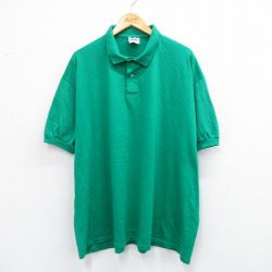 XL★古着 ヘインズ Hanes 半袖 ポロ シャツ メンズ 00年代 00s 大きいサイズ 緑 グリーン 25aug23 中古 トップス