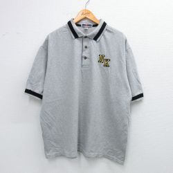 【50%OFF】XL★古着 ジャージーズ 半袖 ポロ シャツ メンズ 00年代 00s NK 鹿の子 大きいサイズ コットン グレー 霜降り 25aug23 中古 トップス