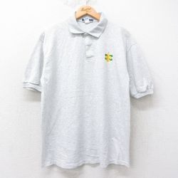 L★古着 ジャージーズ 半袖 ポロ シャツ メンズ 90年代 90s ボーイスカウト USA製 薄グレー 霜降り 25aug27 中古 トップス