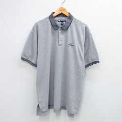 XL★古着 ビッグドッグス BIGDOGS 半袖 ポロ シャツ メンズ ゴルフ 大きいサイズ グレー 霜降り 25sep03 中古 トップス