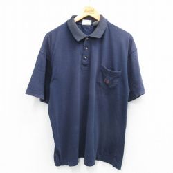 【50%OFF】ビューグルボーイ 00s 半袖ポロシャツ ワンポイントロゴ ネイビー XL | 古着