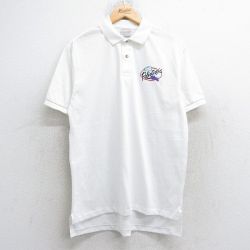 L★古着 半袖 ポロ シャツ メンズ 90年代 90s Robintino ブドウ USA製 白 ホワイト 25sep06 中古 トップス