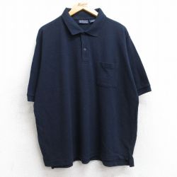 【50%OFF】ベーシックエディションズ 90s 半袖ポロシャツ ネイビー XL | 古着