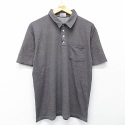 L★古着 Wear Guard 半袖 ポロ シャツ メンズ 90年代 90s USA製 茶系 26apr28