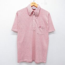 M★古着 マンシングウェア 半袖 ポロ シャツ メンズ 80年代 80s USA製 赤他 26apr28