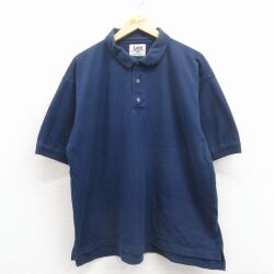 リー 00s 半袖ポロシャツ ネイビー XL | 古着