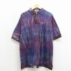パープルタイダイ 00s 半袖ポロシャツ FB XL | 古着