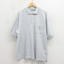ベーシックエディションズ 00s 半袖ポロシャツ 鹿の子 グレー XL | 古着