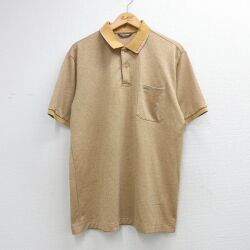 PGA TOUR 半袖ポロシャツ ボーダー イエロー XL | 古着