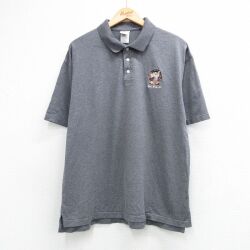 ルーニーテューンズ 半袖ポロシャツ タズ グレー メンズXL相当 | 古着