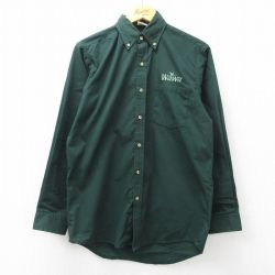 M★古着 長袖 シャツ メンズ WaWa ボタンダウン 緑 グリーン 24jan23 中古 トップス