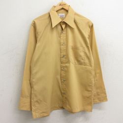 L★古着 長袖 シャツ メンズ 80年代 80s ベージュ系 カーキ 24feb08 中古 トップス