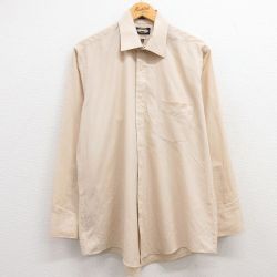 XL★古着 タウンクラフト 長袖 シャツ メンズ 90年代 90s ベージュ カーキ 24feb16 中古 トップス