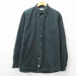 【50%OFF】グリーンチェック 長袖シャツ XL | 古着