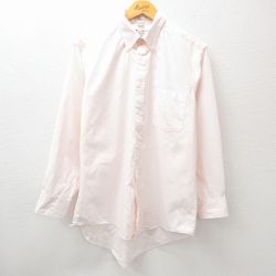 L★古着 バンヒューセン 長袖 シャツ メンズ 90年代 90s ボタンダウン USA製 薄ピンク 24oct26 中古 トップス