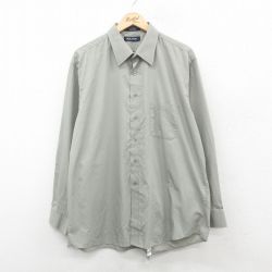【20%OFF】XL★古着 ピューリタン 長袖 シャツ メンズ 大きいサイズ ロング丈 グレー 24nov14 中古 トップス