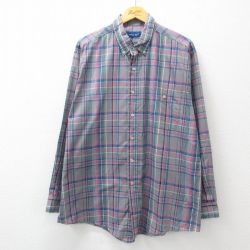 タウンクラフト 90s 長袖シャツ グレーチェック XL | 古着