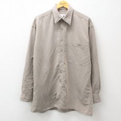 L★古着 ピエールカルダン pierre cardin 長袖 ブランド シャツ メンズ 90年代 90s レーヨン グレー系 24nov25 中古 トップス