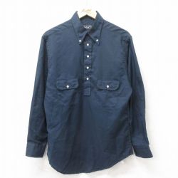 M★古着 GANT 長袖 シャツ メンズ 80年代 80s ボタンダウン 紺 ネイビー 24nov25 中古 トップス