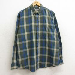 XL★古着 マックレガー 長袖 シャツ メンズ 90年代 90s ボタンダウン 濃緑他 グリーン チェック 24dec09 中古 トップス