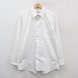 【50%OFF】XL★古着 長袖 シャツ メンズ 90年代 90s USA製 白 ホワイト 24dec10 中古 トップス