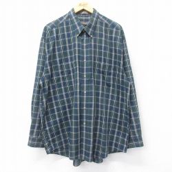 【50%OFF】バンヒューセン 00s 長袖シャツ オープンカラー グリーンチェック XL | 古着