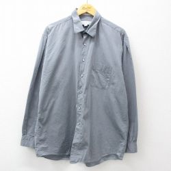 XL★古着 ペリーエリス 長袖 シャツ メンズ 00年代 00s コットン グレー 24dec20 中古 トップス