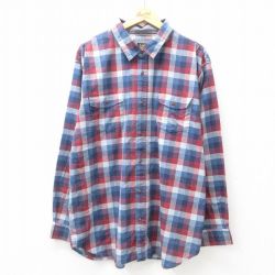 【50%OFF】XL★古着 リー Lee 長袖 シャツ メンズ 紺他 ネイビー チェック 25jan14 中古 トップス