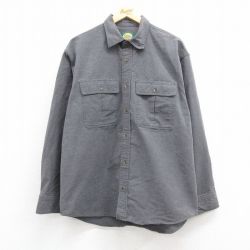 XL★古着 カベラス 長袖 シャツ メンズ 00年代 00s コットン 濃グレー 25jan17 中古 トップス