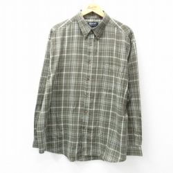 ピューリタン 長袖シャツ グリーンチェック XL | 古着