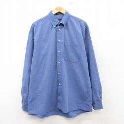 M★古着 長袖 シャツ メンズ ボタンダウン カナダ製 薄紺 ネイビー 25feb10 中古 トップス