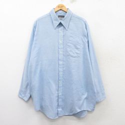 【50%OFF】XL★古着 JCペニー 長袖 シャツ メンズ 80年代 80s 大きいサイズ ロング丈 ボタンダウン 薄紺 ネイビー 25feb15 中古 トップス