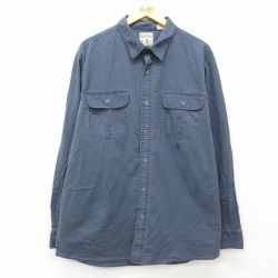 XL★古着 レッドヘッド 長袖 シャツ メンズ 薄紺 ネイビー 25feb17 中古 トップス