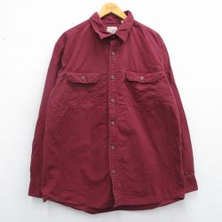 【50%OFF】XL★古着 レッドヘッド 長袖 シャツ メンズ リップストップ コットン エンジ 25feb22 中古 トップス