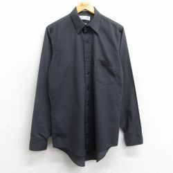 【20%OFF】M★古着 バンヒューセン 長袖 シャツ メンズ 90年代 90s 黒 ブラック 25feb26 中古 トップス