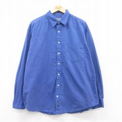【50%OFF】XL★古着 オールドネイビー OLD NAVY 長袖 シャツ メンズ 00年代 00s コットン 薄紺 ネイビー 25feb26 中古 トップス