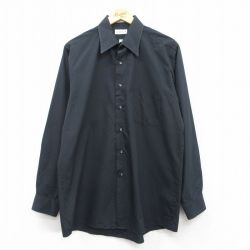 L★古着 バンヒューセン 長袖 シャツ メンズ 00年代 00s 黒 ブラック 25feb26 中古 トップス