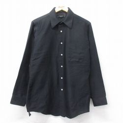 M★古着 長袖 シャツ メンズ 90年代 90s USA製 黒 ブラック 25feb27 中古 トップス