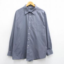 【50%OFF】XL★古着 長袖 シャツ メンズ 大きいサイズ グレー系 25feb28 中古 トップス
